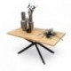 Mesa de Comedor Fija modelo TAMI  Madera Maciza y Patas Metálicas de 160 cm