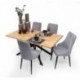 Mesa de Comedor Fija modelo TAMI  Madera Maciza y Patas Metálicas de 160 cm