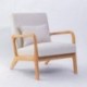 Butaca Nórdica ITALY con Estructura de Madera Maciza Color Roble