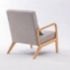 Butaca Nórdica ITALY con Estructura de Madera Maciza Color Roble