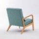 Butaca Nórdica ITALY con Estructura de Madera Maciza Color Roble