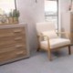 Butaca Nórdica ITALY con Estructura de Madera Maciza Color Roble