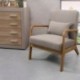 Butaca Nórdica ITALY con Estructura de Madera Maciza Color Roble
