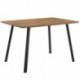 Mesa de Comedor Fija NADIR  de 120 x 80 cm en color Roble y Negro