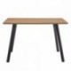 Mesa de Comedor Fija NADIR  de 120 x 80 cm en color Roble y Negro