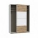 Armario de Puertas Correderas DOMY 150 cm – Blanco Mate, Roble Artisan o Espejo