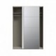 Armario de Puertas Correderas DOMY 150 cm – Blanco Mate, Roble Artisan o Espejo