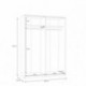 Armario de Puertas Correderas DOMY 150 cm – Blanco Mate, Roble Artisan o Espejo