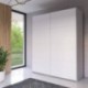 Armario de Puertas Correderas DOMY 170 cm – Blanco Mate, Roble Artisan o Espejo