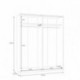 Armario de Puertas Correderas DOMY 170 cm – Blanco Mate, Roble Artisan o Espejo