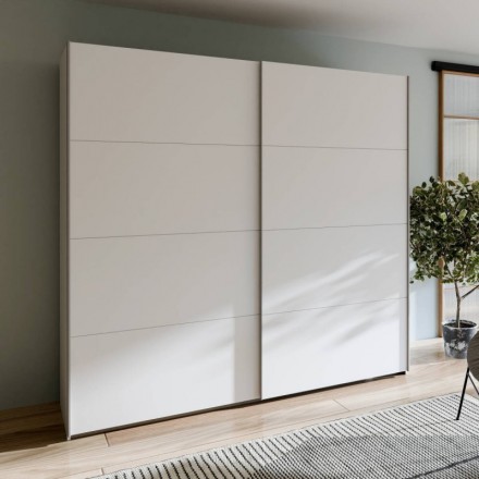 Armario de Puertas Correderas DOMY 220 cm – Blanco Mate o Roble Artisan