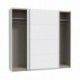 Armario de Puertas Correderas DOMY 220 cm – Blanco Mate o Roble Artisan