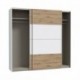 Armario de Puertas Correderas DOMY 220 cm – Blanco Mate o Roble Artisan