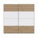 Armario de Puertas Correderas DOMY 220 cm – Blanco Mate o Roble Artisan