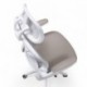 Silla de oficina o estudio ERASMUS estructura de PP color blanco, tapizado tejido 3D, base giratoria y mecanismo de inclinación