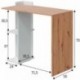Mesa de estudio reversible KENIA de 100 cm color roble nodi y blanco artik