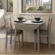 Conjunto de comedor DALLAS GREY mesa de comedor redonda extensible y 2 sillas de comedor