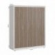 Armario de cuatro puertas COIMBRA color cambrian y blanco o pina y trufle de 208x196x45 cm
