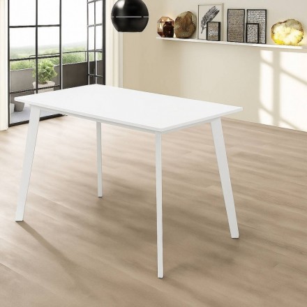 Mesa de cocina Cody blanco de 120x70. Estilo Nórdico y ecónomico para tu cocina o comedor informal