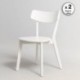Pack 2 Sillas de comedor blancas estilo nórdico – diseño escandinavo minimalista para comedor / cocina