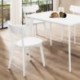 Pack 2 Sillas de comedor blancas estilo nórdico – diseño escandinavo minimalista para comedor / cocina