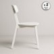 Pack 2 Sillas de comedor blancas estilo nórdico – diseño escandinavo minimalista para comedor / cocina
