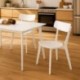 Pack 2 Sillas de comedor blancas estilo nórdico – diseño escandinavo minimalista para comedor / cocina
