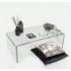 Mesa de centro de cristal curvado de una pieza MURANO de 110x60x38 cm
