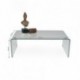 Mesa de centro de cristal curvado de una pieza MURANO de 110x60x38 cm