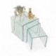 Mesitas auxiliares de cristal curvado tipo nido Murano 3