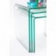 Mesitas auxiliares de cristal curvado tipo nido Murano 3