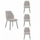 Pack 4 Sillas SEVILLA Tapizada – Diseño Moderno y Confortable