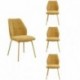 Pack 4 Sillas SEVILLA Tapizada – Diseño Moderno y Confortable