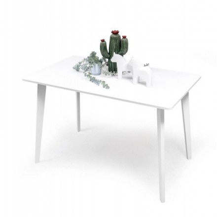 Mesa de cocina Cody blanco de 120x70. Estilo Nórdico y ecónomico para tu cocina o comedor informal