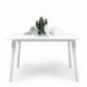 Mesa de cocina Cody blanco de 120x70. Estilo Nórdico y ecónomico para tu cocina o comedor informal
