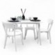 Mesa de cocina Cody blanco de 120x70. Estilo Nórdico y ecónomico para tu cocina o comedor informal