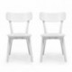 Pack 2 Sillas de comedor blancas estilo nórdico – diseño escandinavo minimalista para comedor / cocina
