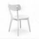 Pack 2 Sillas de comedor blancas estilo nórdico – diseño escandinavo minimalista para comedor / cocina