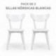 Pack WENDOVER de 2 Sillas de Comedor Nórdicas de Madera – Diseño Escandinavo Minimalista