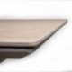 Mesa de comedor PETRA de 160x90 cm. Extensible +60cm. Tapa de piedra sinterizada color travertino, patas metal.