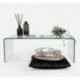 Mesa de centro de cristal curvado y templado de una pieza MURANO