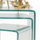 Mesitas auxiliares de cristal curvado tipo nido MURANO 3