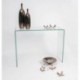 Mesa consola de cristal curvado MURANO de 100x35x75 cm