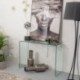 Mesa consola de cristal curvado MURANO de 100x35x75 cm
