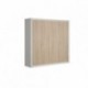 Armario de cuatro puertas COIMBRA color cambrian y blanco o pina y trufle de 208x196x45 cm